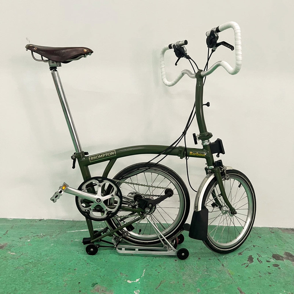 Brompton P6R Limted Edition Barbour 1 . Olive Green