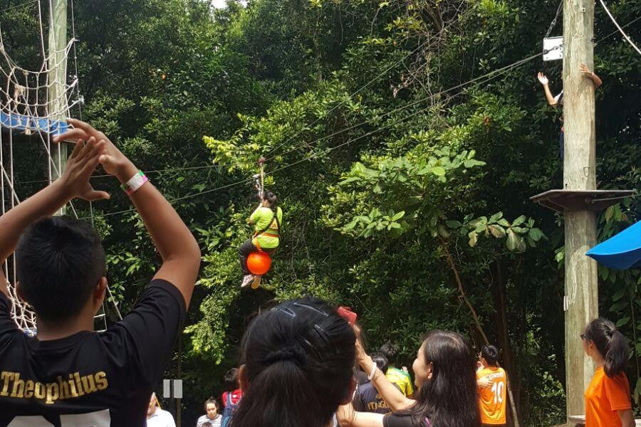 High elements obstacle course in Sentosa